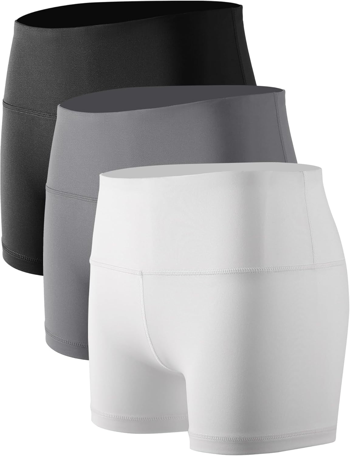 Women'S High-Waisted Spandex Athletic Shorts for Yoga, Running, Volleyball